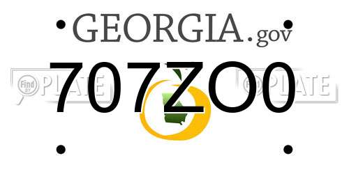 707ZO0 Georgia License Plate