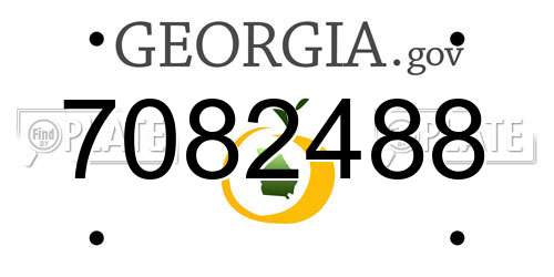 7082488 Georgia License Plate