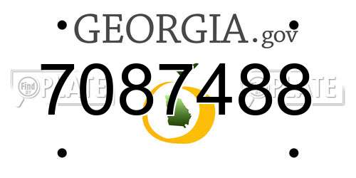 7087488 Georgia License Plate
