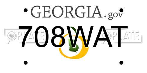708WAT Georgia License Plate