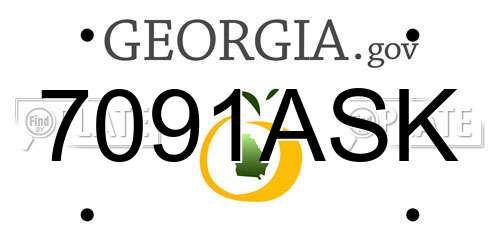 7091ASK Georgia License Plate