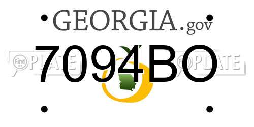 7094BO Georgia License Plate