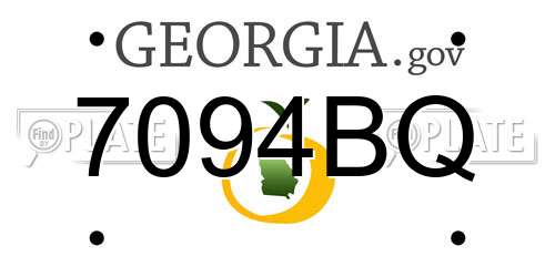 7094BQ Georgia License Plate