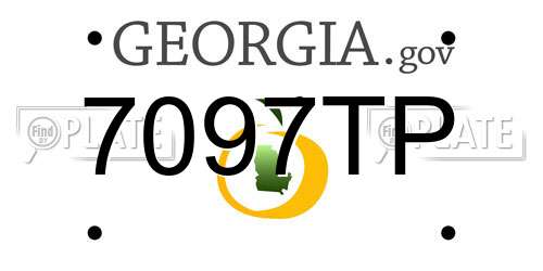 7097TP Georgia License Plate
