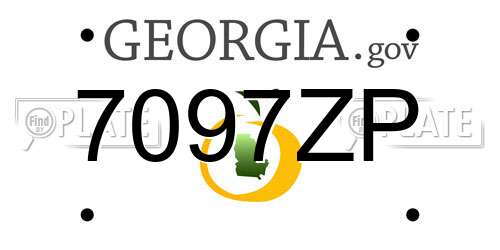 7097ZP Georgia License Plate