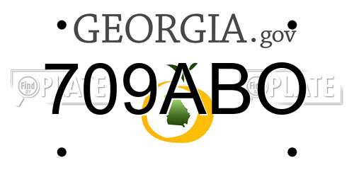 709ABO Georgia License Plate