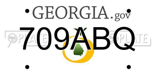 709ABQ Georgia License Plate