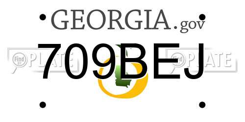 709BEJ Georgia License Plate