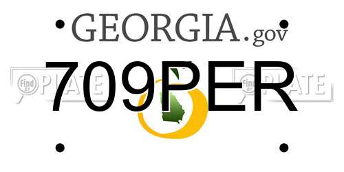709PER Georgia License Plate