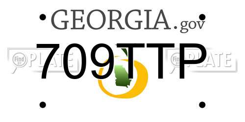 709TTP Georgia License Plate