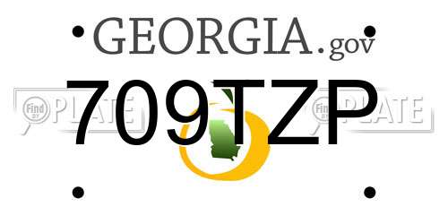 709TZP Georgia License Plate