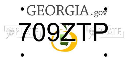 709ZTP Georgia License Plate