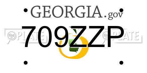 709ZZP Georgia License Plate