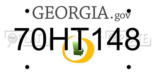 70HT148 Georgia License Plate