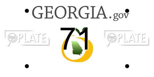 71 Georgia License Plate