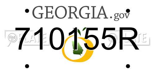 710155R Georgia License Plate