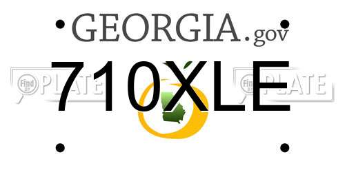 710XLE Georgia License Plate