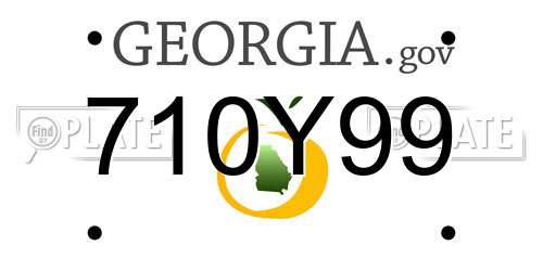 710Y99 Georgia License Plate