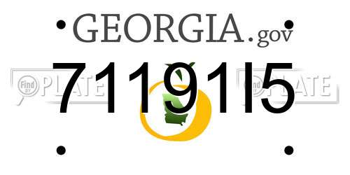 71191I5 Georgia License Plate