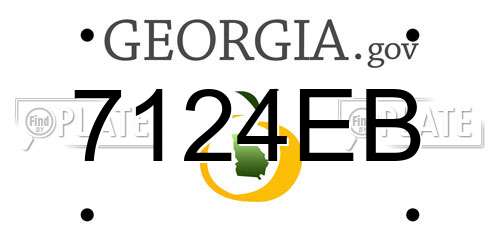 7124EB Georgia License Plate