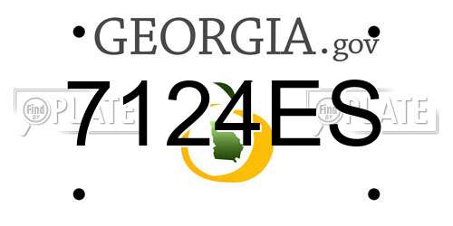 7124ES Georgia License Plate