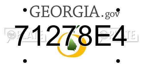 71278E4 Georgia License Plate