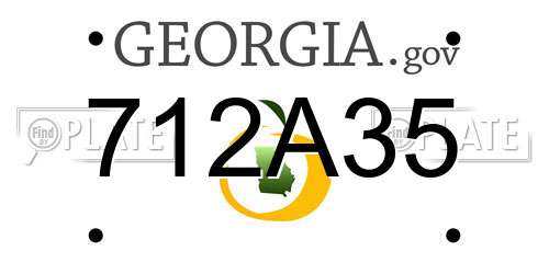 712A35 Georgia License Plate