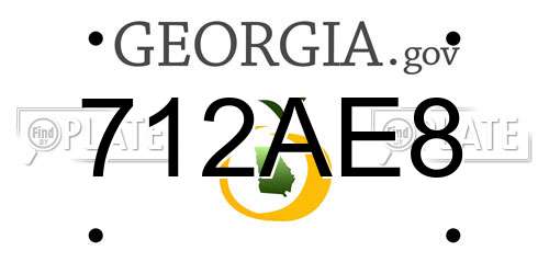 712AE8 Georgia License Plate