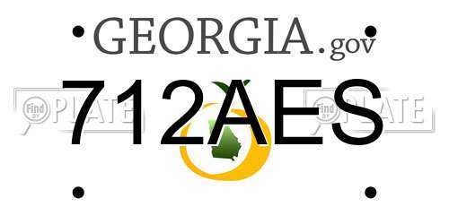 712AES Georgia License Plate