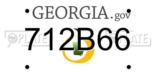 712B66 Georgia License Plate