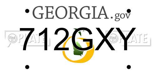 712GXY Georgia License Plate