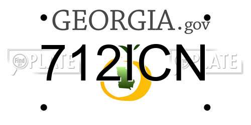 712ICN Georgia License Plate