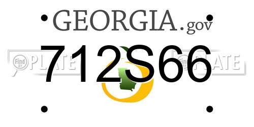 712S66 Georgia License Plate