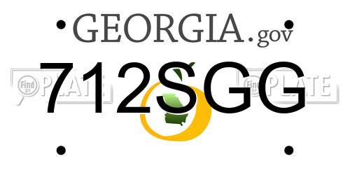 712SGG Georgia License Plate