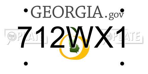 712WX1 Georgia License Plate