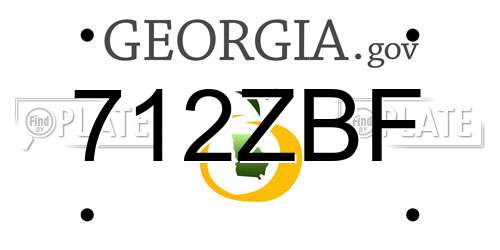 712ZBF Georgia License Plate