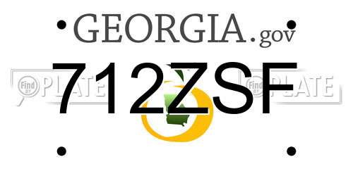 712ZSF Georgia License Plate