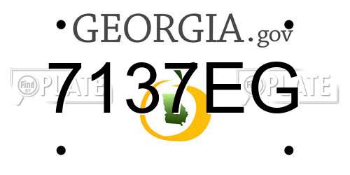 7137EG Georgia License Plate