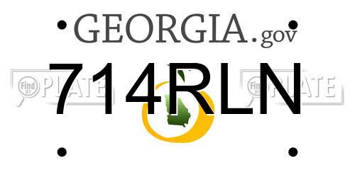 714RLN Georgia License Plate