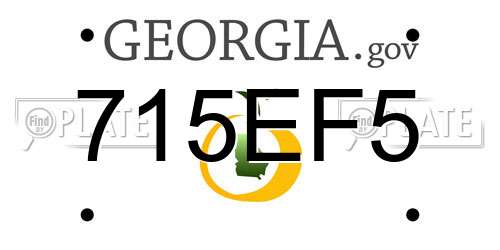 715EF5 Georgia License Plate