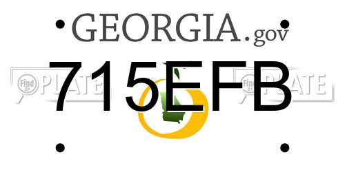 715EFB Georgia License Plate