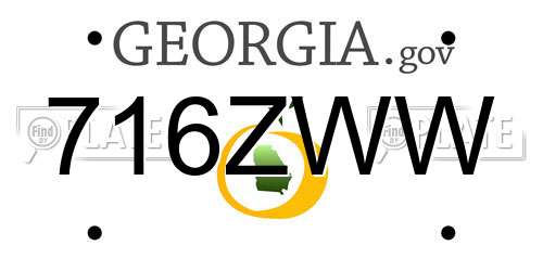 716ZWW Georgia License Plate
