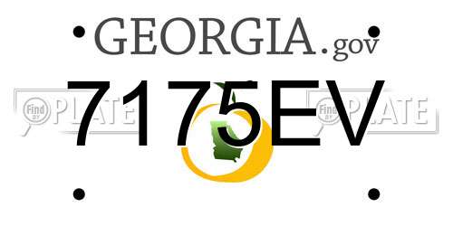 7175EV Georgia License Plate