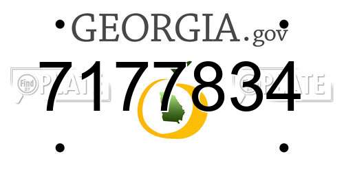 7177834 Georgia License Plate