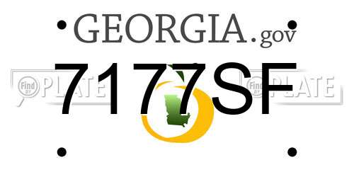 7177SF Georgia License Plate