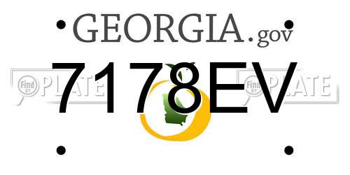 7178EV Georgia License Plate