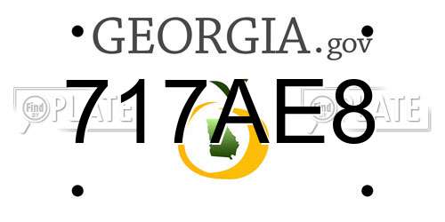 717AE8 Georgia License Plate