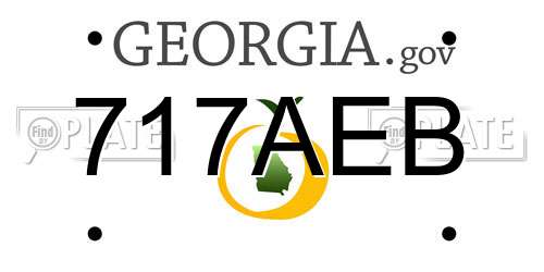 717AEB Georgia License Plate