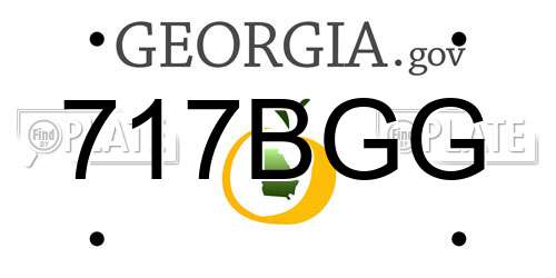 717BGG Georgia License Plate