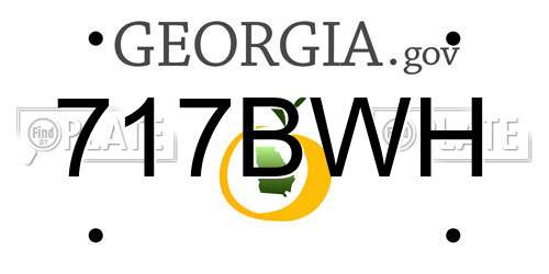 717BWH Georgia License Plate